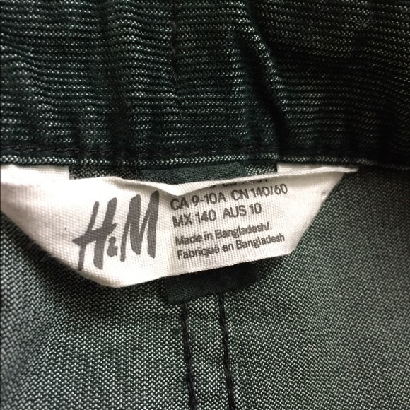 NWT H&M Dark Green Boys Pants - Picture 6 of 7
